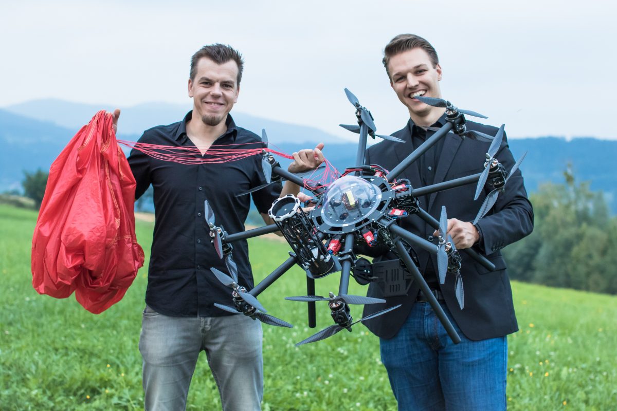 Markus Manninger und Andreas Ploier von Drone Rescue Systems